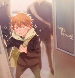 kimoidane:happy birthday hinata! here’s when he was entering the clubroom for the first time