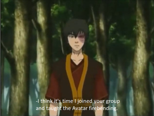 r0-0se: phenomenal-eggplant:   phenomenal-eggplant:  So I’m rewatching Avatar, like any normal person right now, and I’m pretty sure that when Zuko’s trying to join the Gaang–after following them around the world for almost a year….. he doesn’t