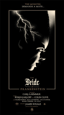thepostermovement:  Bride of Frankenstein by Olly Moss