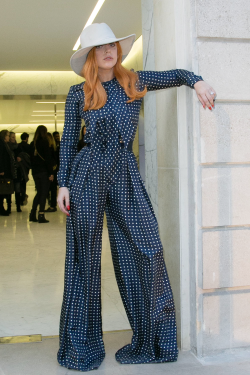 ladvxgaga: Lady Gaga posing in front of Balenciaga’s showroom in Paris, France. March 07, 2015. 