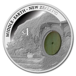 Limited-edition commemorative silver coin issued by New Zealand Post in honour of the final Hobbit film &hellip; inlaid with a piece of the wood from the Party Tree from the Hobbiton movie set. Awesome keepsake for a serious fan. https://stamps.nzpost.co.