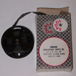 heck-yeah-old-tech:  Typewriter ribbon spool, 1980s.