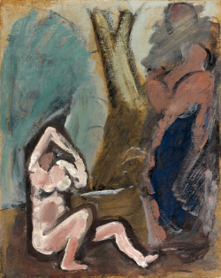 blastedheath:  Mario Sironi (Italian, 1885-1965), Nudo, c.1932-33. Oil on paper mounted on panel, 50 x 40.5 cm. 
