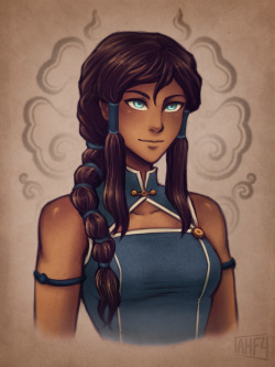 I liked the idea of older korra sporting a braid so yeahbased on l-a-l-o-u​&rsquo;s design