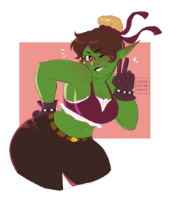 underwaterdoots:sobs from how gay i amhalf orc babe by @mcsiggy 