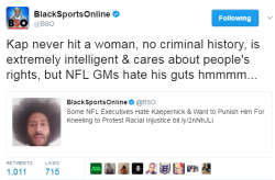 kingjaffejoffer:  fuckcornflakes: lagonegirl:  This tells you all you need to know about those who run the league    I knew this was going to happen this off season  And you can’t even bring up the fact that Kap “isn’t good” because Geno Smith