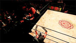 mithen-gifs-wrestling:  Meanwhile, in Lucha Underground, a possible-werewolf-nunchuck-fighter and a time-travelling-alien/astronaut are doing crazy flips off ropes.