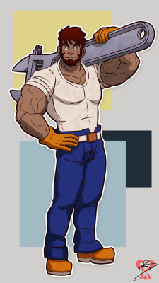udyrbear:  leomon32:    Itty bitty plumber coming to fix your pipes ! I call him Saru, because he does look like a monkey^^      that beard for the fucking love of odin :X