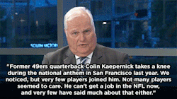 texnessa:  mediamattersforamerica: WOW. Watch these 3 minutes from Dallas sportscaster Dale Hansen talking about what Trump doesn’t understand about the national anthem and the right to protest. Compare this to any right-wing media whining and that’s