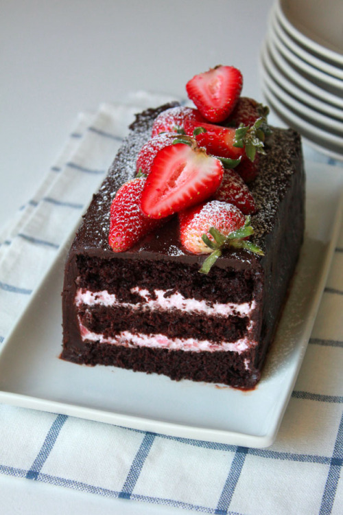 Chocolate and Strawberry Mousse Cake Oh, Sweet Day
