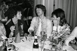 Lou Reed, Mick Jagger &amp; David Bowie at Cafe Royale, 1973.