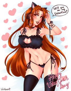 velvetqueenh: ♥ Happy Valentine’s Day ♥LOL - Leona in Cat Keyhole Lingerie Hope you like it!Hentai Foundry - Twitter - Patreon - PicartoTv 