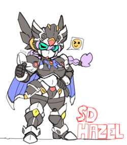 robotoseckshau5:for as long as i remember i’ve been meaning to draw her just right, finaly after a bit of practice and tedious analisis of many references, i have drawn one of my waifes juuuuust fucking right!SD Knight Hazel—————————want
