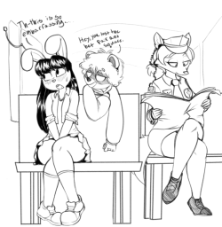 mcsweezy:  Bee’s lost bet Shenanigans are always more fun on the bus.  Mmnf~ =//w//=