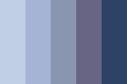 color-palettes:  Filtered Snow - Submitted by  Zedetta​   #c0cfe5 #a5b4d4 #8a95b0 #676583 #2c4365 [image used]
