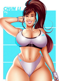 jassycoco:    Drew Chun Li in a sparring suit that was modded by BrutalAce on DA for Street Fighter V. Go check out his stuff! When I first saw it, I liked it instantly. Enjoy. ;)   niceeeeeee