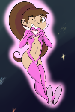 themanwithnobats:that one Star sapphire marco  nsfw ish  sketch now inked and colored