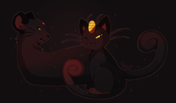 So we have pokemon sub-species and crossbreeds, I thought how about pokemon shiny redesigns? Mewoth and Persian continue to be my favorite cat pokemon after all these years but I’ve always been disappointed at how their shiny versions are just a shade