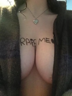humbledcunt: allthingsnastyman:   humbledcunt:  An epic day of rape baiting, walking through the mall with “rape me” totally visible on her chest and getting laughed at by guys, glared at by old women. I like to challenge other female bitches like