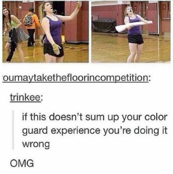 band-disband:  Where are my color guard members?!