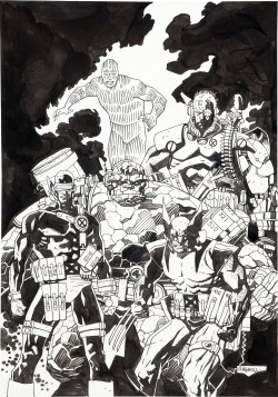 brianmichaelbendis:  Original unpublished cover art by Mike Mignola for Marvel Comics Presents. 