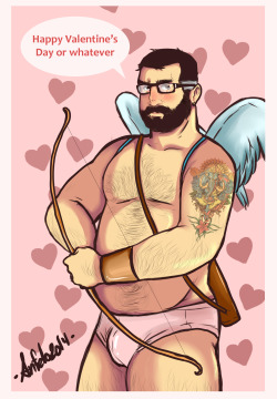 doctor-anfelo:  Cupid By: Doctor-Anfelo Happy valentine’s day (I know it’s tomorrow but i think im not gonna be here hahaha) anyway happy day , remember this day is not about just couples it’s about friendship too so let’s celebrate that and
