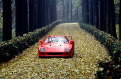 ferrari-official:   The F40 was built to celebrate Ferrari’s 40th anniversary. A very fast berlinetta designed by Pininfarina, it was built mainly from composites. Its sophisticated high-performance, turbo-charged running gear combined with a first