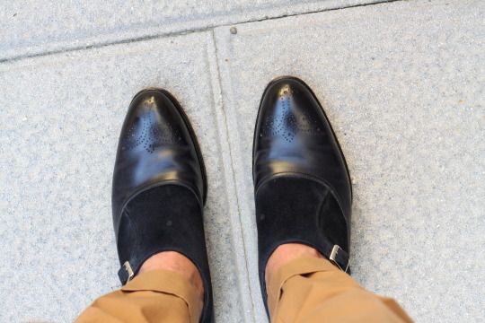 Alfred Sargent midnight blue mto single monk shoes