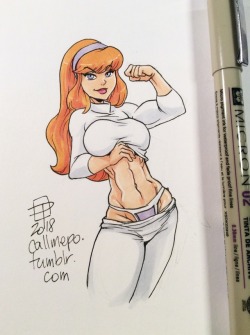slbtumblng: callmepo:  Bonita en Blanco of Daphne.  Little did people know that she was the real muscle of Mystery Incorporated.  (This is my personal headcanon and you can’t change my mind about this!)  KO-FI / TWITTER    Nah, it’s canon.  I love