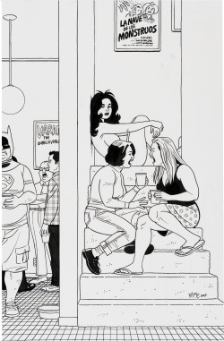 thebristolboard:  Original cover art by Jaime Hernandez from Love and Rockets vol. 2 #16, published by Fantagraphics, Spring 2006. 