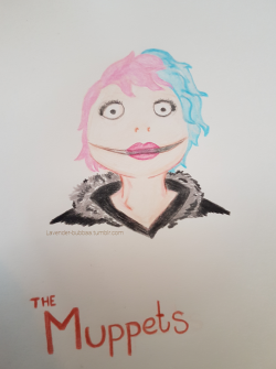 lavender-bubbaa:  lavender-bubbaa: I’m drawing what I think I’d look like as a muppet and it is fucking terrifying  This is literally the funniest thing I’ve ever drawn  @sweeetpeach 😂  It&rsquo;s the very human-like neck that adds a level of
