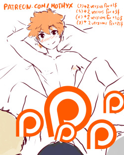 mothyx:  Hinata is ready to be fucked too hard this May.Sketch available on https://www.patreon.com/mothyx for May Patreons ♥