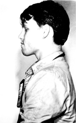 babeimgonnaleaveu: An 20 year old Jim Morrison is arrested on September 28 in Tallahassee Florida, while attending Florida State University, 1963. He was charged with petty larceny for stealing a cop’s helmet and umbrella, disturbing the peace, resisting