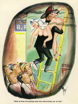  Burlesk cartoon by Bob “Tup” Tupper..  Scanned from the Winter 1956 issue of ‘CABARET Quarterly’ magazine..   