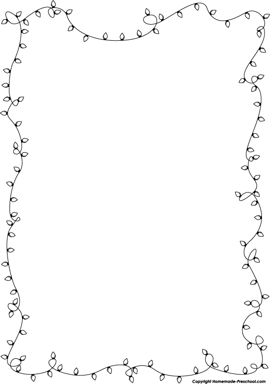 free black and white christmas clipart borders - photo #8