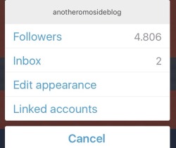 anotheromosideblog:  Holy shit. I neglect this blog and it’s just a side but I’ve somehow managed to get almost 5k followers. Thank you all so much and having not looked at how many followers there are in months it’s a great surprise. 