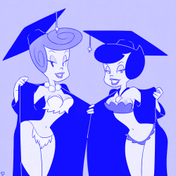 rogerbaconslounge:  Betty and Wilma graduating from their rigorous schooling to become the best MILFs they can be.Commission for Phillip-the-2  bed rock~ &lt; |D’‘‘‘‘