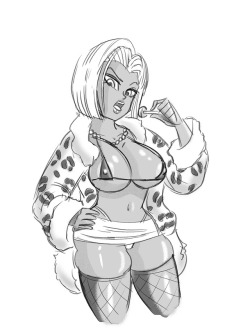 funsexydragonball:     Ganguro 18. I sketched this at 4am on a Sunday and I don’t know why. Usually this isn’t my thing buuuuut………….. hot!~ &lt; |D’‘‘‘