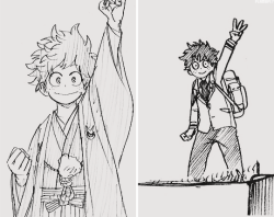 flamefly:        ☆ Izuku Midoriya (plus All Might and Invisible Girl) + Sketches ☆     ╚ requested by @blkrabbitkitty    
