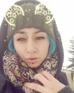 Its early and snowy #o0pepper0o #piercedgirls #canadianlady #punky #outdoors  #winterland #canada #canadaland