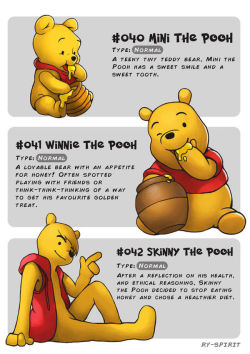 whoredrigo: stachionalgeographic:  holybooks:   pr1nceshawn: Disney Characters   Reimagined  As Pokemon Evolutions. SKINNY THE POOH    I cannot believe y’all made Pooh a twink 