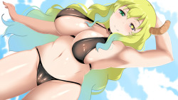 lewdanimenonsense:  This swimsuit is trying as hard as it can, lol.Source