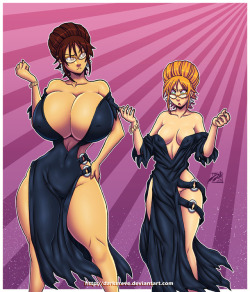 club-ace:  darkereve:   Commission for DelvarStoneheart of my 2 Jagua Tales characters, Cassandra and Selina….it looks like Selina is literally turning into Cass XD, hope you folks like it. Line Art by Me, Colors by Anderson-07. Man talk about growing