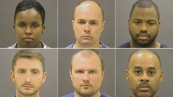(via 6 officers charged in Freddie Gray case) These are the mugshots of the six officers charged in the Freddie Gray case. 