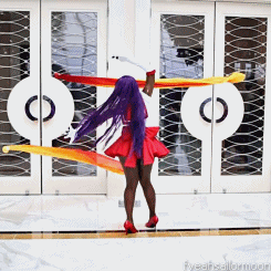 hamstergal:prismatic-bell:fyeahsailormoon:AeonisPi serving Sailor Mars realnessHoly shit, she slays. Beautiful costume and a fabulous way to cosplay a “magic weapon”!(I love that she went for the purple rather than black wig, too. It adds some really