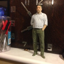 paleredsunday:  brighteyedbaby:  paleredsunday:  My dad has access to 3D Printing technology and the first thing he prints is a miniature version of himself  This is bullshit because it wouldn’t get that much detail so small we literally have a 3d printer