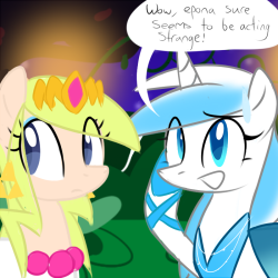 asktheconsoleponies:  Prom Part Eight Epona: Neigh nay nei! (Thank you wii!) *Trots away* Now! Hopefully we wont get interrupted again. ^^;  Dawww! ^w^