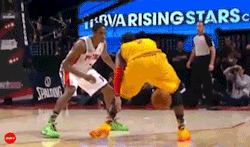 usatodaysports:  Brandon Knight tried to play defense on Kyrie Irving. Things didn’t go as planned.     MAN DOWN!!!