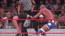 rwfan11:  AJ Styles’ belt snaps as Angle goes for a cover and he gets his thong exposed in the process! … too bad they didn’t show the other angle on an instant replay! **Credit»&gt; JUB .com via ‘freelove’ »»