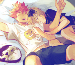 viria:  Kenhinas spending summers together is my kind of friendship though I’m pretty sure Kenma is really exhausted from the amount of volleyball Hinata made him play. Not that he can quite refuse though:”) 